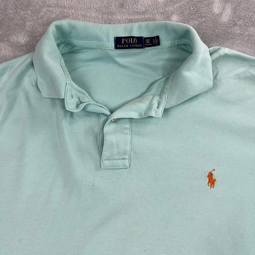 Polo Ralph Lauren Classic Jersey Polo XLT Mint Green Men Tall Short Sleeve Pony